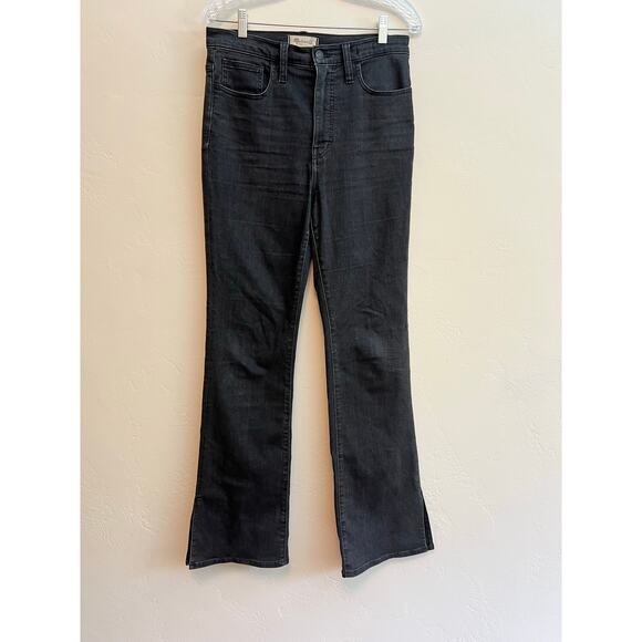 Madewell Skinny Flare Jeans in Bellhaven Black Wash: Slit-Hem Edition Size: 28 - Picture 4 of 10